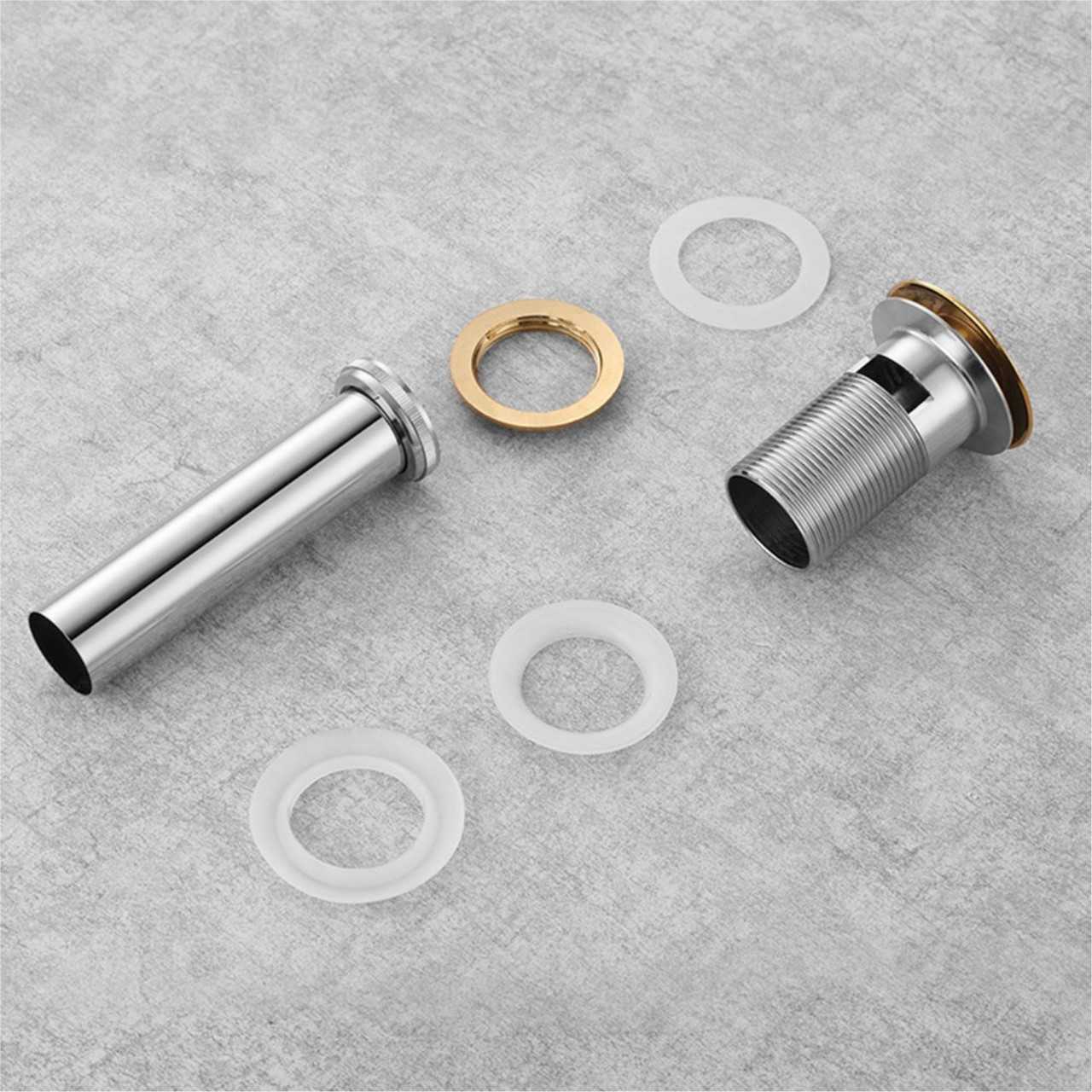 KubeBath Solid Brass Construction Pop-Up Drain With Overflow – Bronze