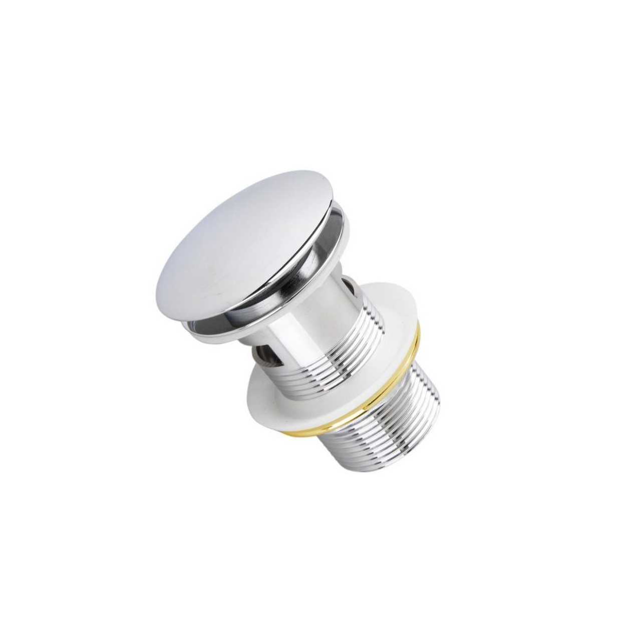 KubeBath Solid Brass Construction Pop-Up Drain With Overflow – Chrome