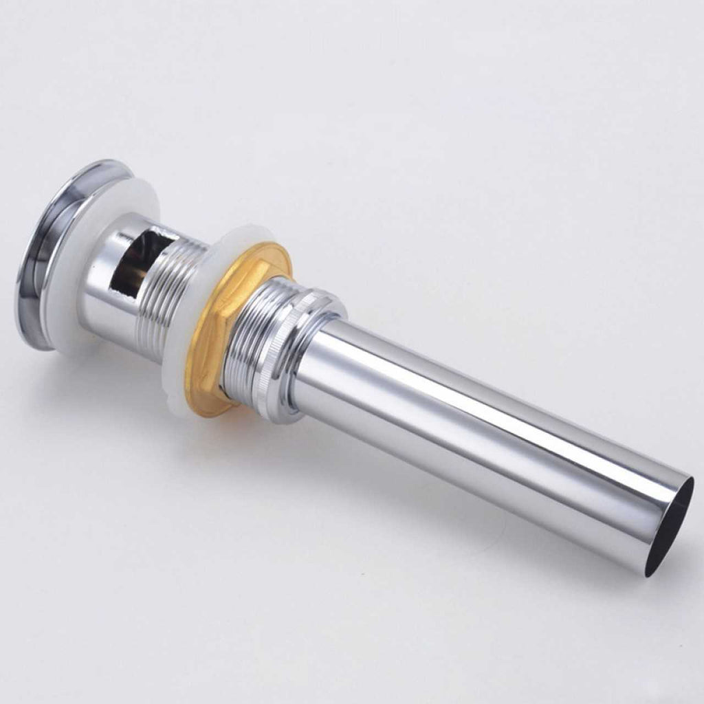 KubeBath Solid Brass Construction Pop-Up Drain With Overflow – Chrome