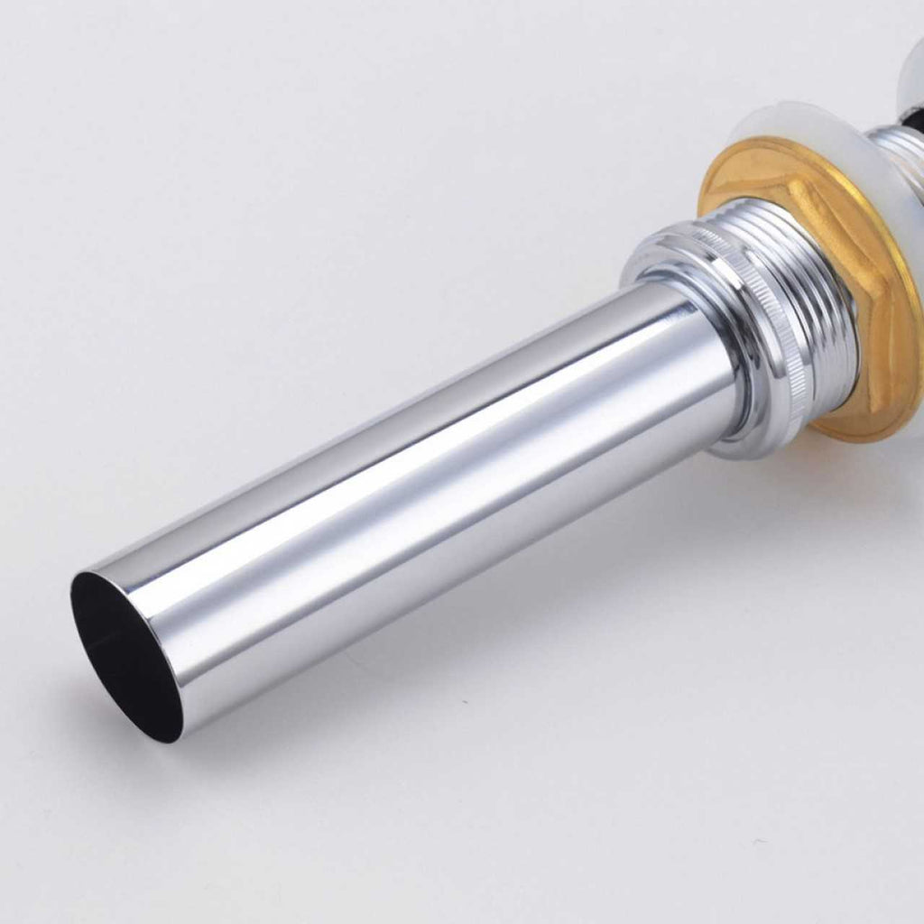 KubeBath Solid Brass Construction Pop-Up Drain With Overflow – Chrome