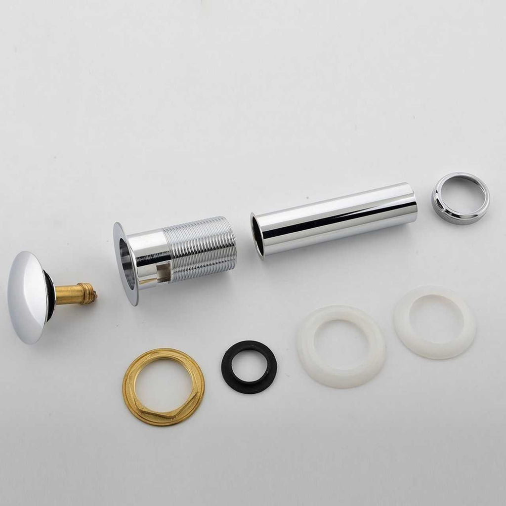 KubeBath Solid Brass Construction Pop-Up Drain With Overflow – Chrome