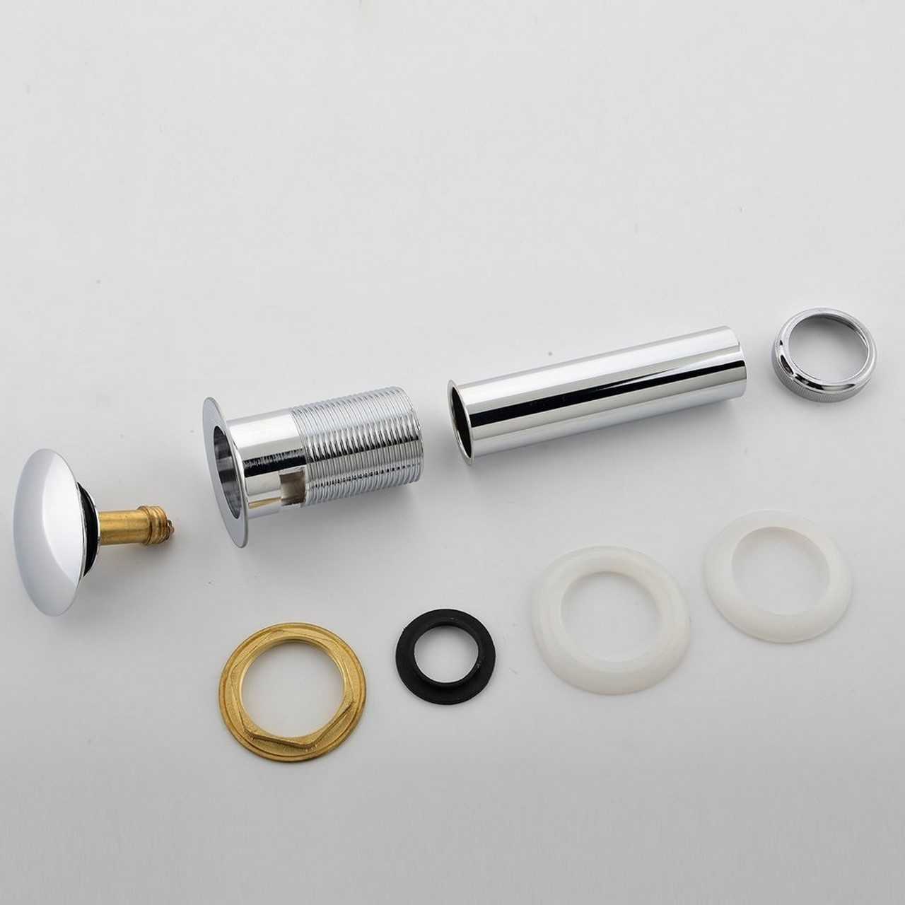 KubeBath Solid Brass Construction Pop-Up Drain With Overflow – Chrome