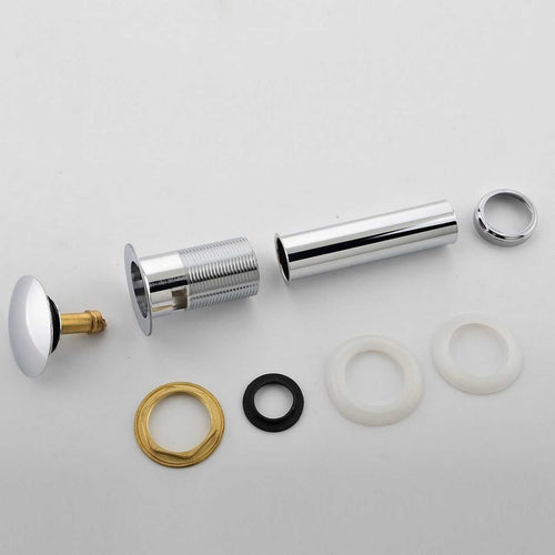 KubeBath Solid Brass Construction Pop-Up Drain With Overflow – Chrome