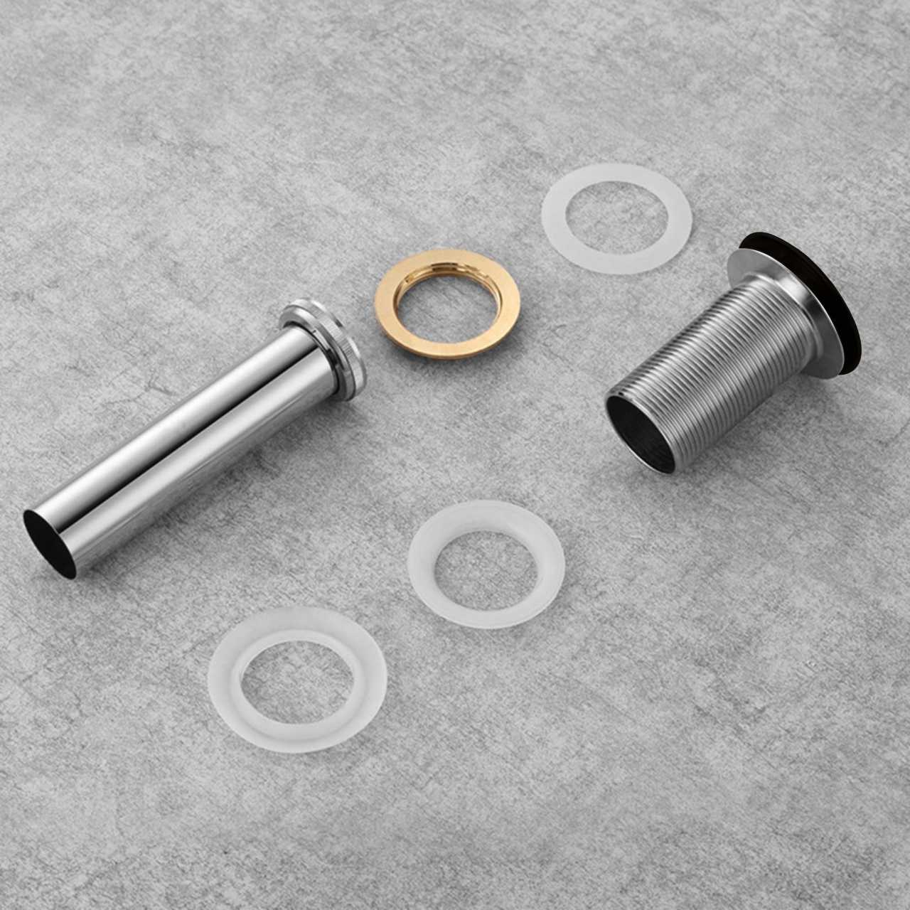 KubeBath Solid Brass Pop-Up Drain NO Overflow – Black