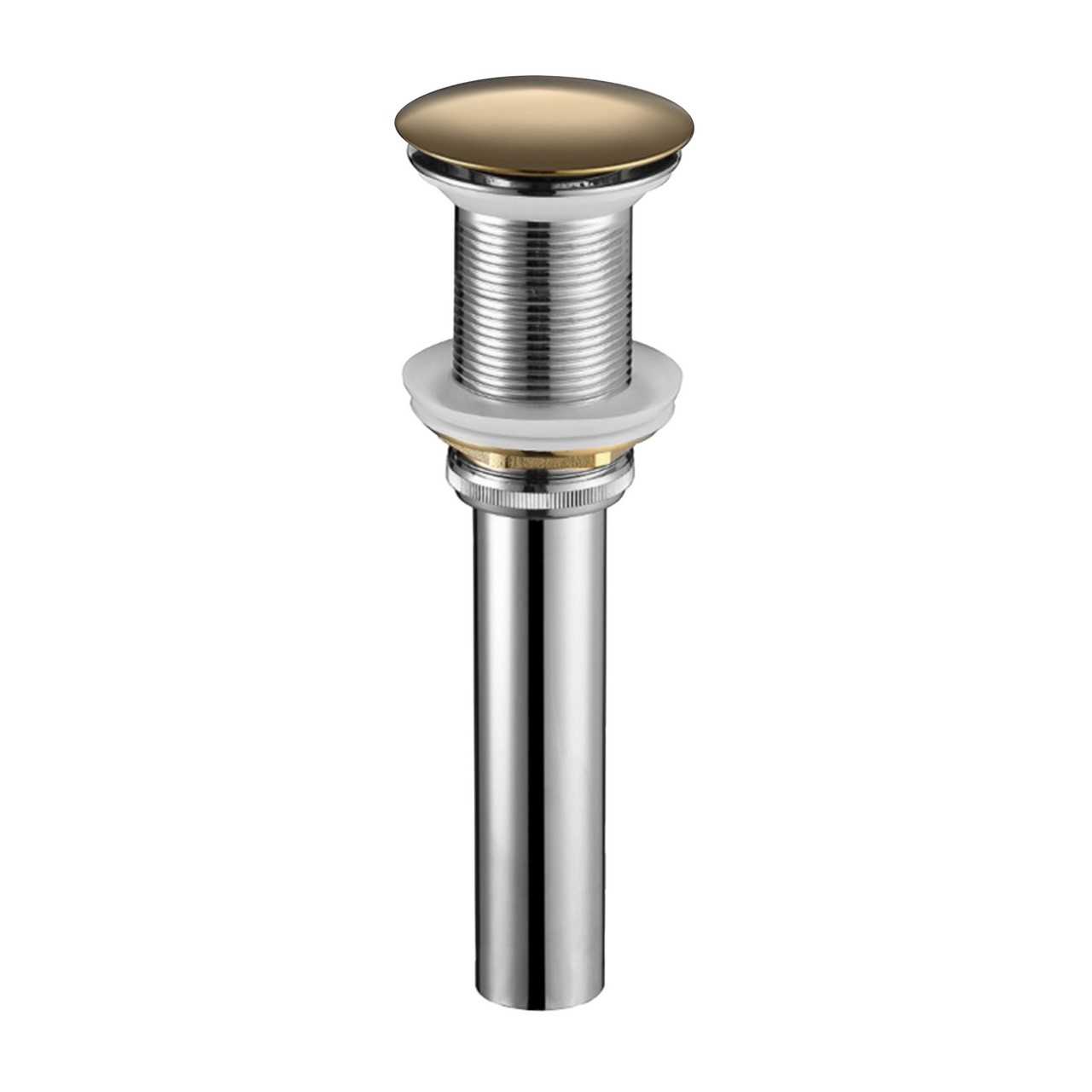 KubeBath Solid Brass Pop-Up Drain NO Overflow – Bronze