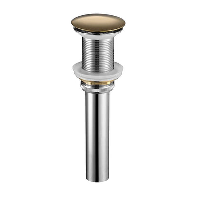 KubeBath Solid Brass Pop-Up Drain NO Overflow – Bronze