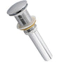 KubeBath Solid Brass Pop-Up Drain NO Overflow – Chrome