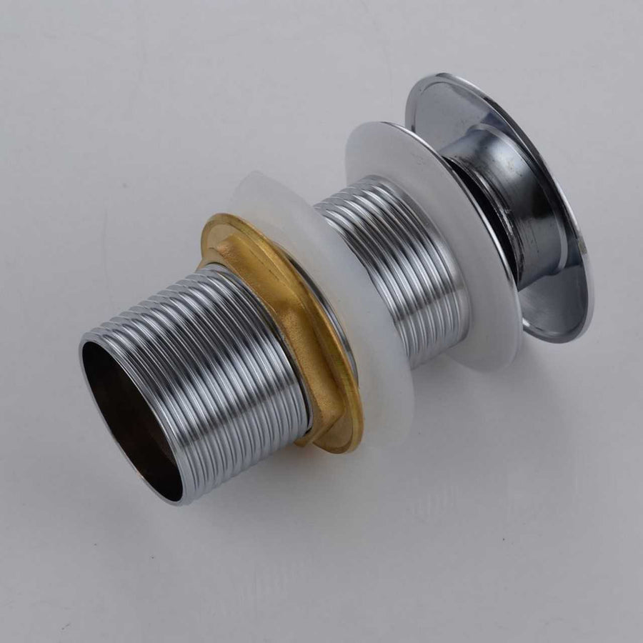 KubeBath Solid Brass Pop-Up Drain NO Overflow – Chrome