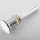 KubeBath Solid Brass Pop-Up Drain NO Overflow – White