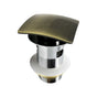 KubeBath Solid Brass Construction Square Pop-Up Drain With Overflow – Bronze