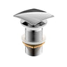 KubeBath Solid Brass Construction Square Pop-Up Drain NO Overflow – Chrome
