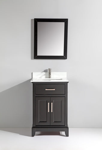 Vanity Art - Noble 24" Single Sink Bathroom Vanity Set with Sink and Mirror