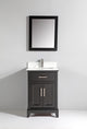 Vanity Art - Noble 24" Single Sink Bathroom Vanity Set with Sink and Mirror