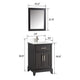 Vanity Art - Noble 24" Single Sink Bathroom Vanity Set with Sink and Mirror