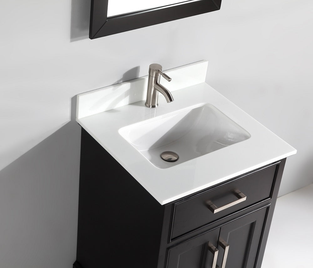 Vanity Art - Noble 24" Single Sink Bathroom Vanity Set with Sink and Mirror