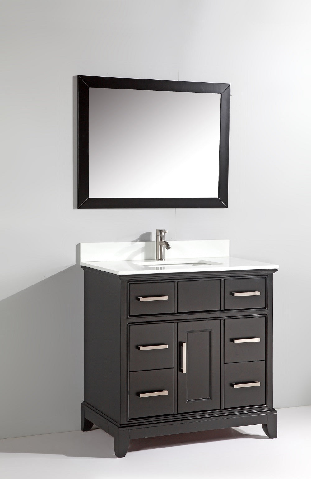 Vanity Art - Noble 36" Single Sink Bathroom Vanity Set with Sink and Mirror