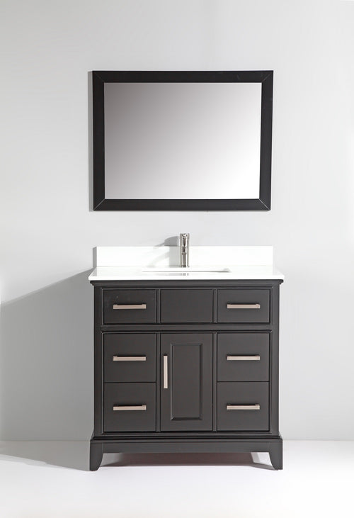 Vanity Art - Noble 36" Single Sink Bathroom Vanity Set with Sink and Mirror