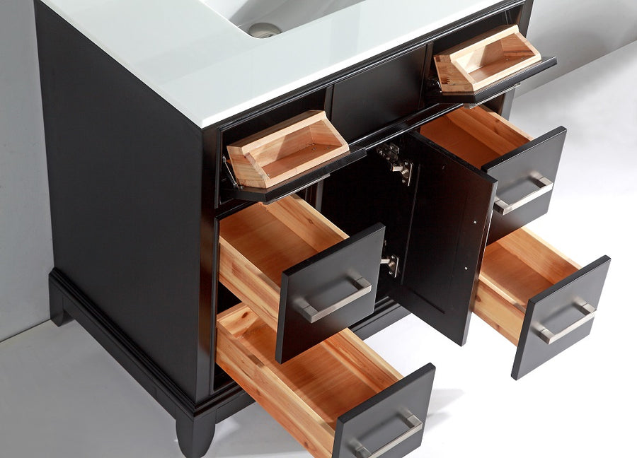 Vanity Art - Noble 36" Single Sink Bathroom Vanity Set with Sink and Mirror