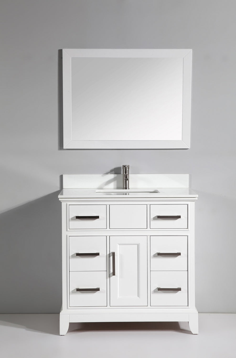 Vanity Art - Noble 36" Single Sink Bathroom Vanity Set with Sink and Mirror