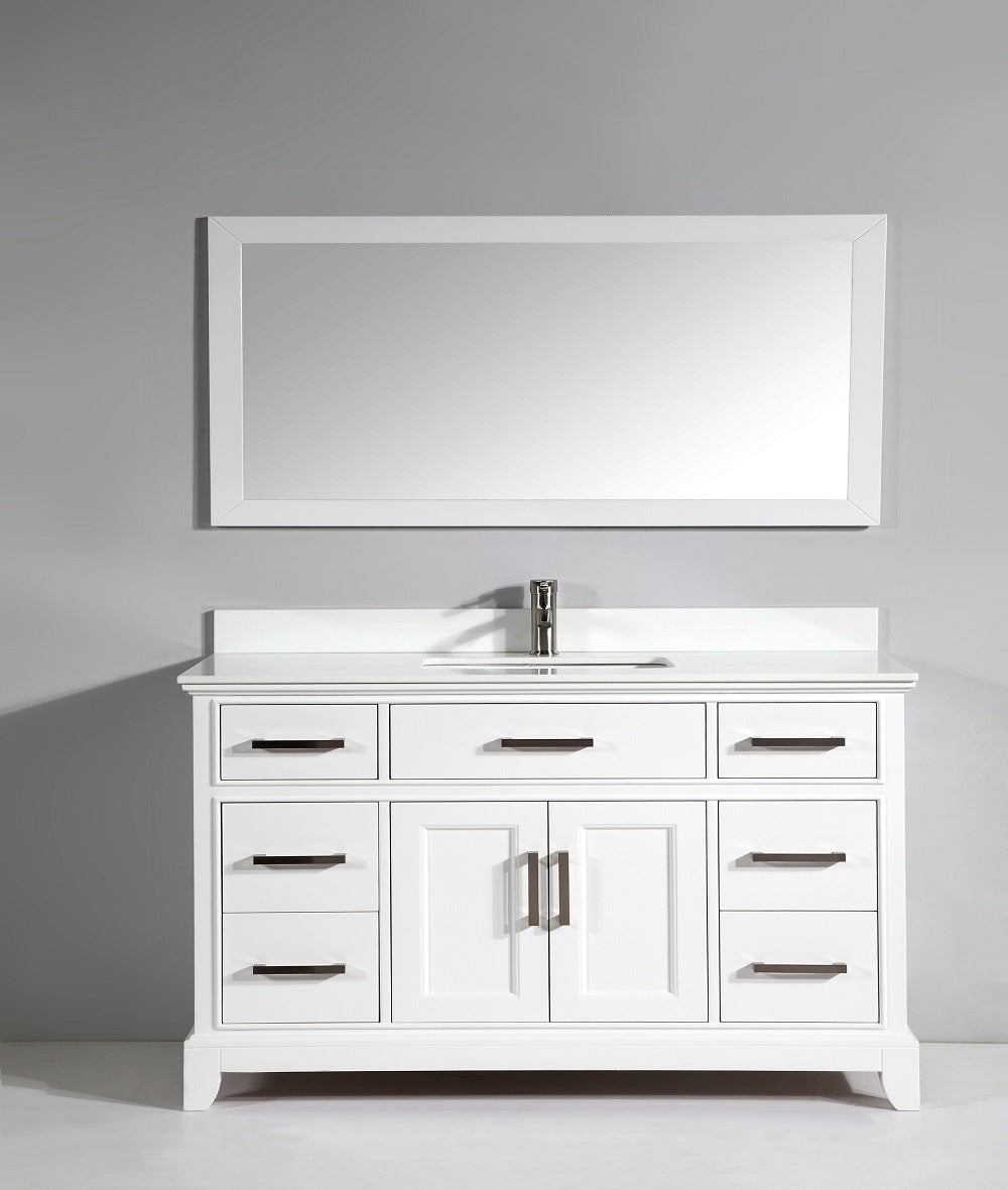 Vanity Art - Noble 60" Single Sink Bathroom Vanity Set with Sink and Mirror
