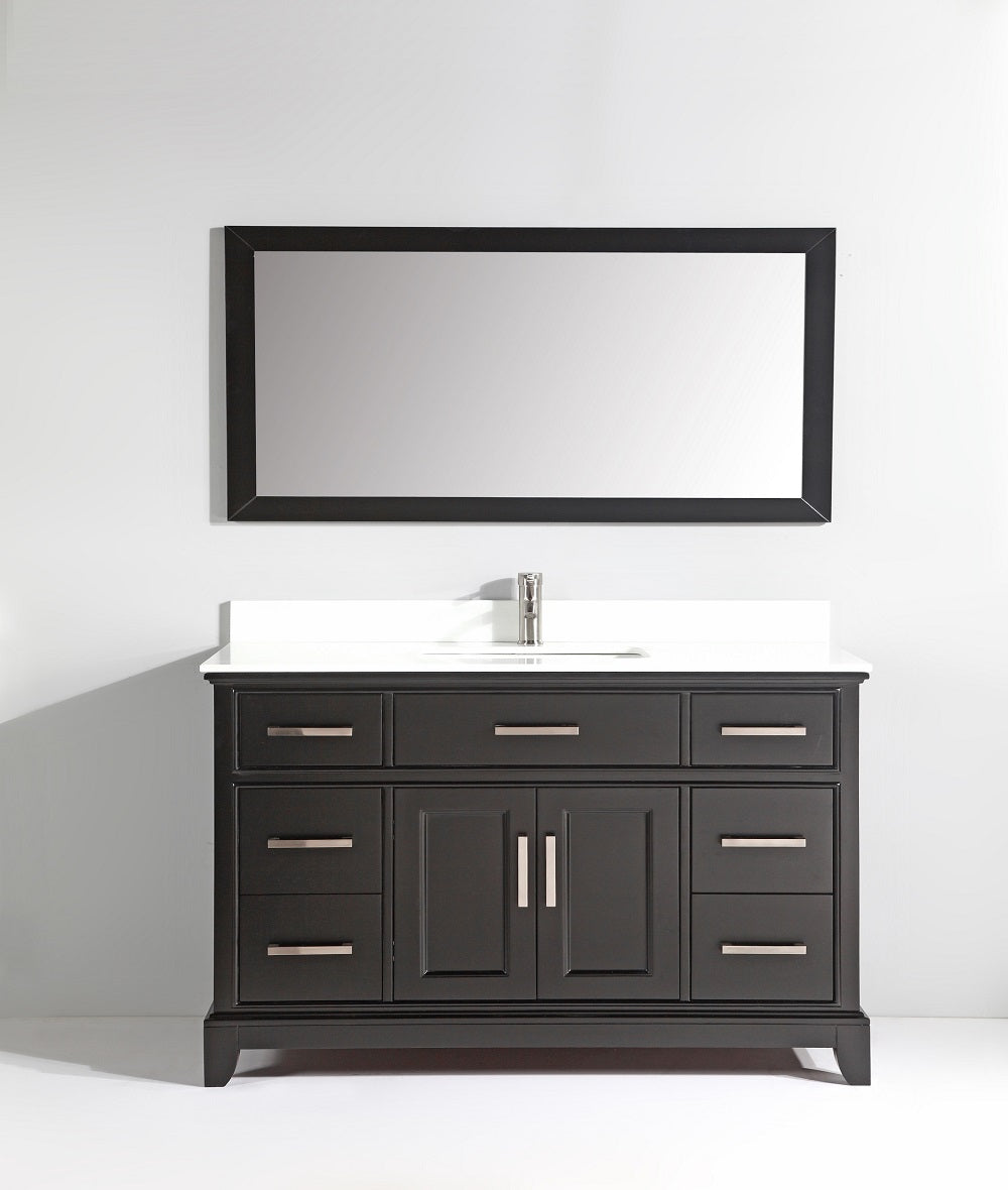Vanity Art - Noble 60" Single Sink Bathroom Vanity Set with Sink and Mirror
