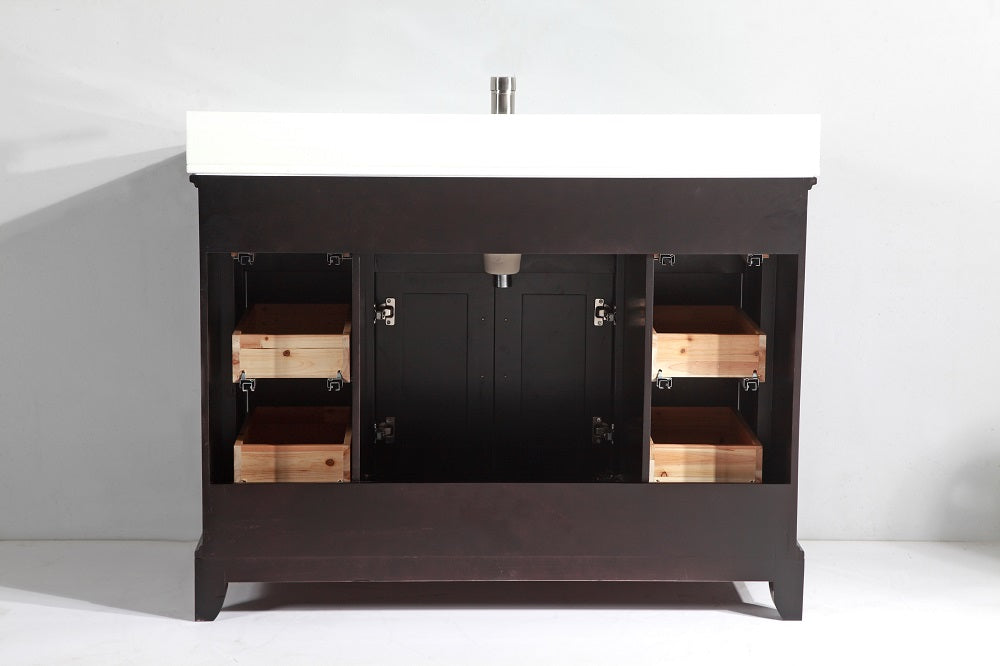 Vanity Art - Noble 60" Single Sink Bathroom Vanity Set with Sink and Mirror