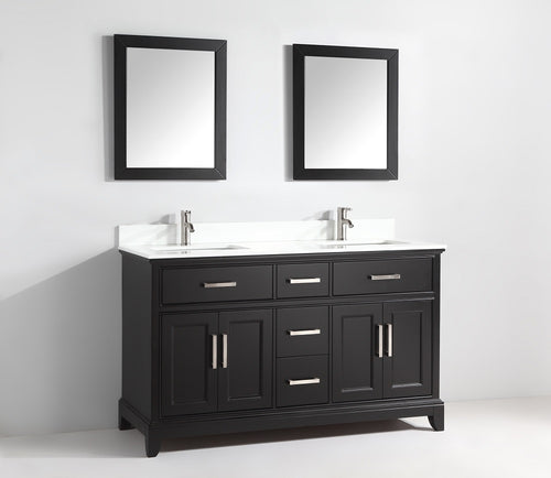 Vanity Art - Noble 72" Double Sink Bathroom Vanity Set with Sink and Mirrors