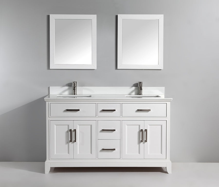 Vanity Art - Noble 72" Double Sink Bathroom Vanity Set with Sink and Mirrors