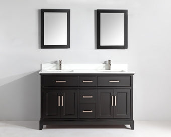 Vanity Art - Noble 72" Double Sink Bathroom Vanity Set with Sink and Mirrors