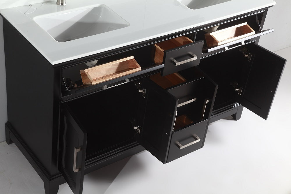 Vanity Art - Noble 72" Double Sink Bathroom Vanity Set with Sink and Mirrors
