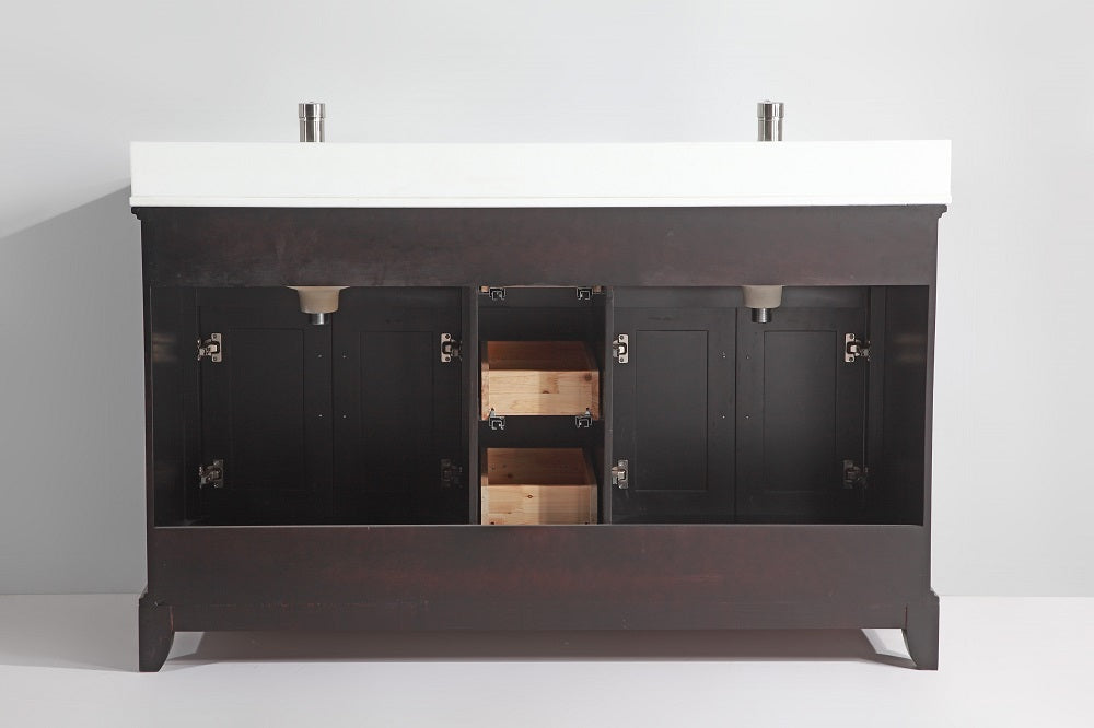 Vanity Art - Noble 72" Double Sink Bathroom Vanity Set with Sink and Mirrors