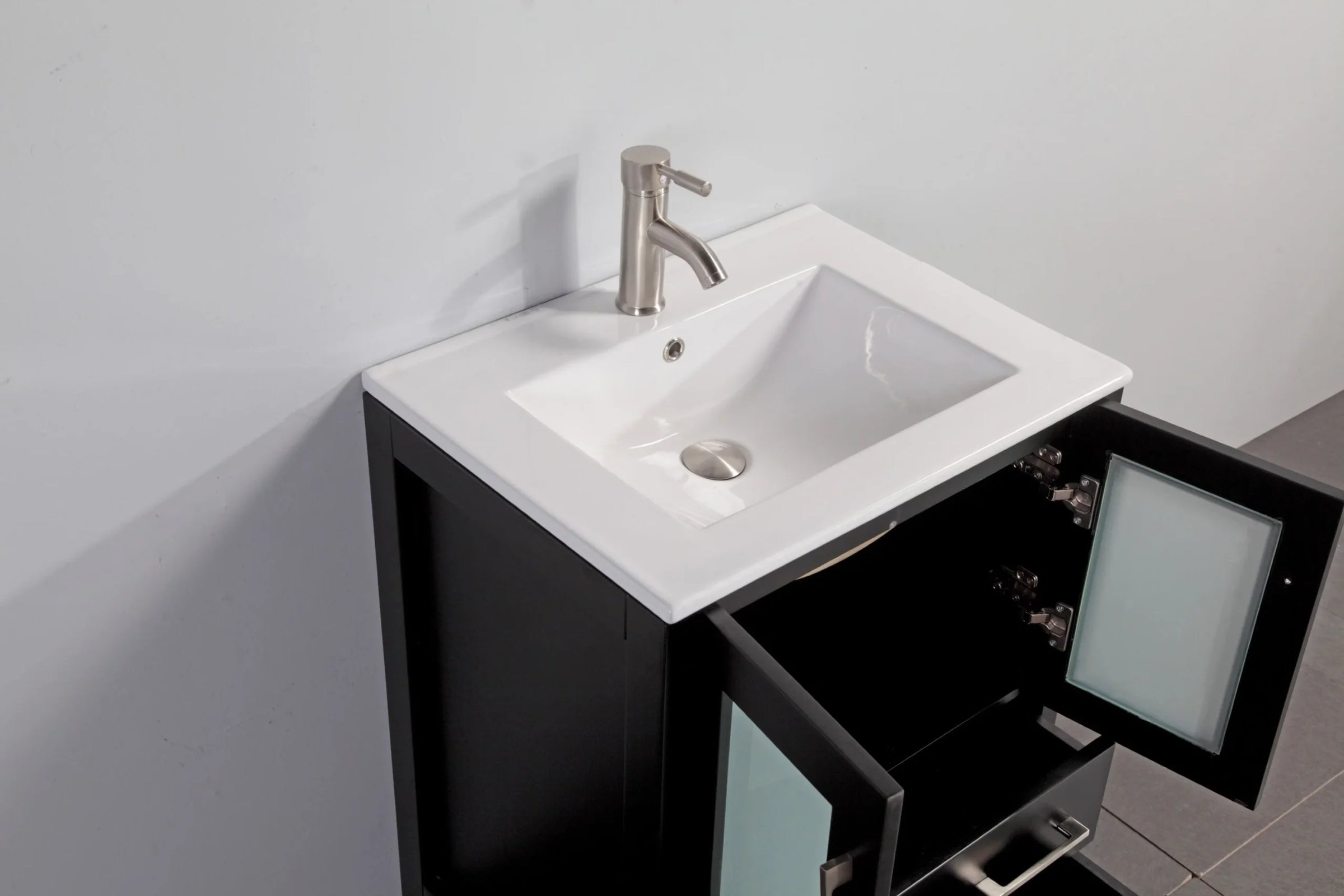Westmount 30" Single Sink Bathroom Vanity Set with Sink and Mirror (Ceramic Top)