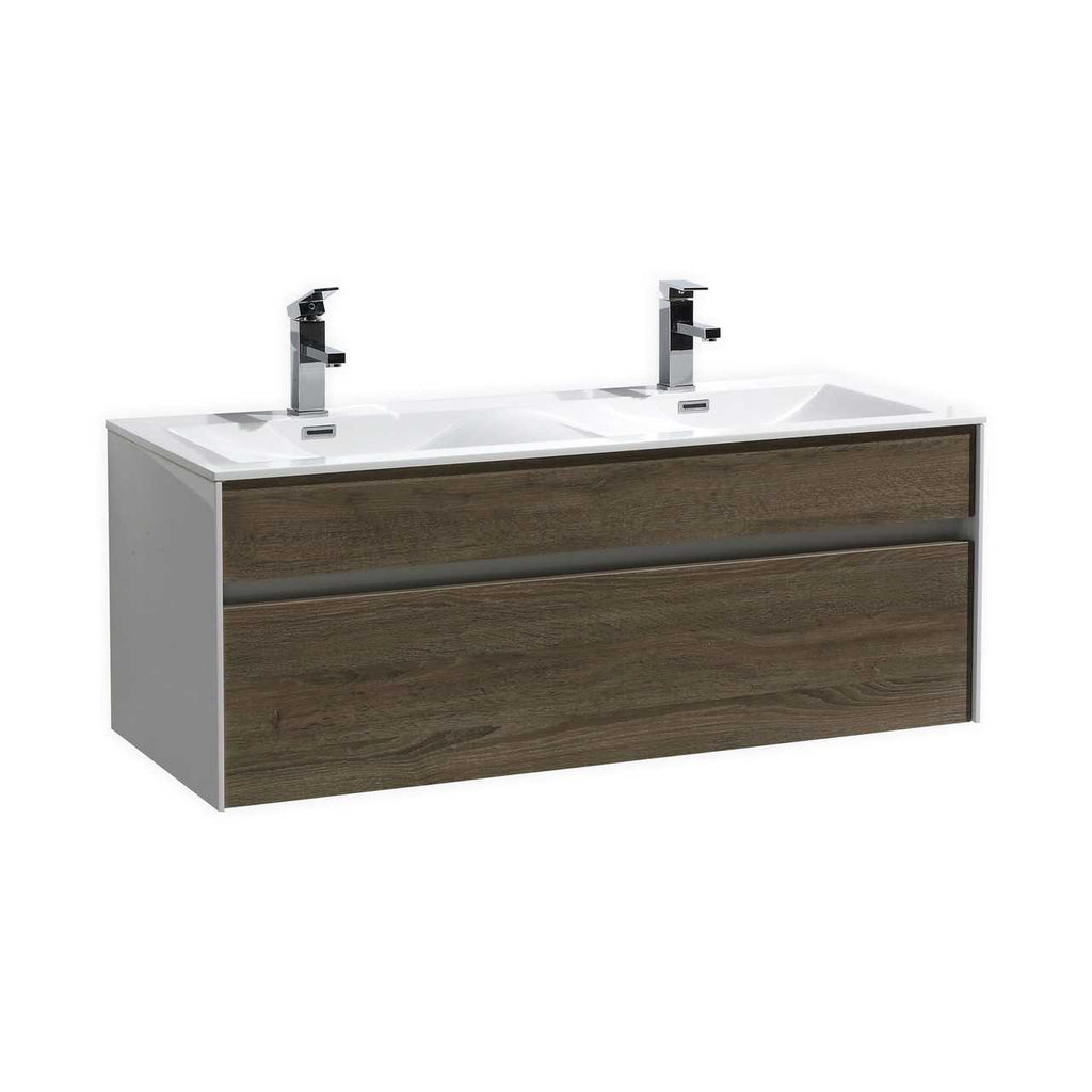 Fitto – Wall Mount Modern Bathroom Vanity 48″ Double Sink