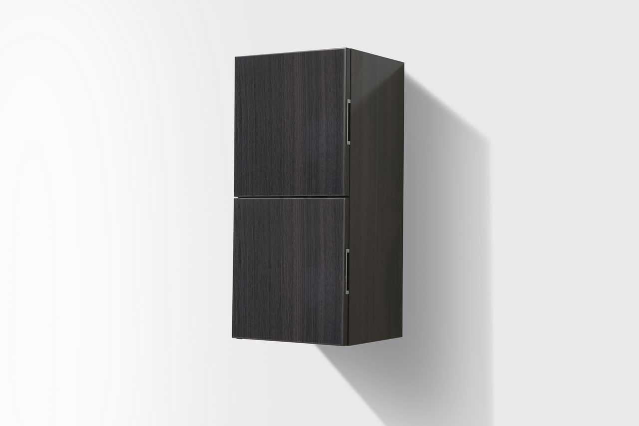 Bliss 12″ Wide by 28″ High Linen Side Cabinet With Two Doors in Gray Oak Finish