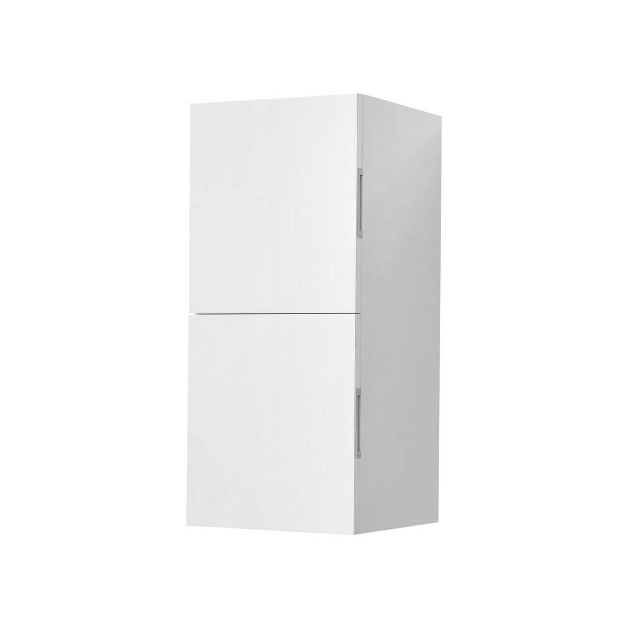 Bliss 12″ Wide by 28″ High Linen Side Cabinet With Two Doors in Gloss White Finish