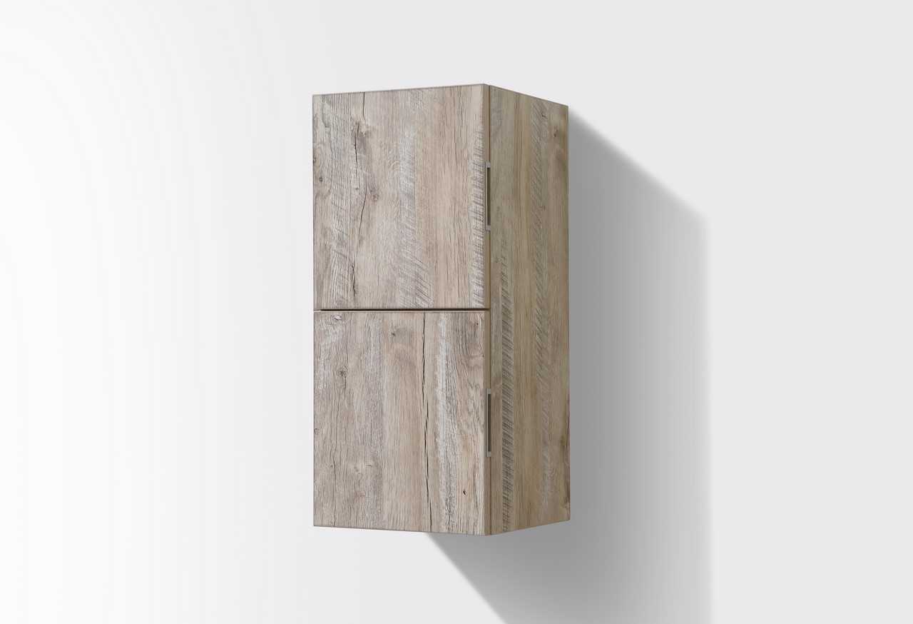 Bliss 12″ Wide by 28″ High Linen Side Cabinet With Two Doors in Walnut Finish