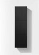 Bliss 18″ Wide by 59″ High Linen Side Cabinet With Three Doors in Black Wood Finish