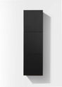 Bliss 18″ Wide by 59″ High Linen Side Cabinet With Three Doors in Black Wood Finish