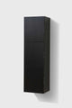 Bliss 18″ Wide by 59″ High Linen Side Cabinet With Three Doors in Black Wood Finish