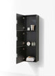 Bliss 18″ Wide by 59″ High Linen Side Cabinet With Three Doors in Black Wood Finish