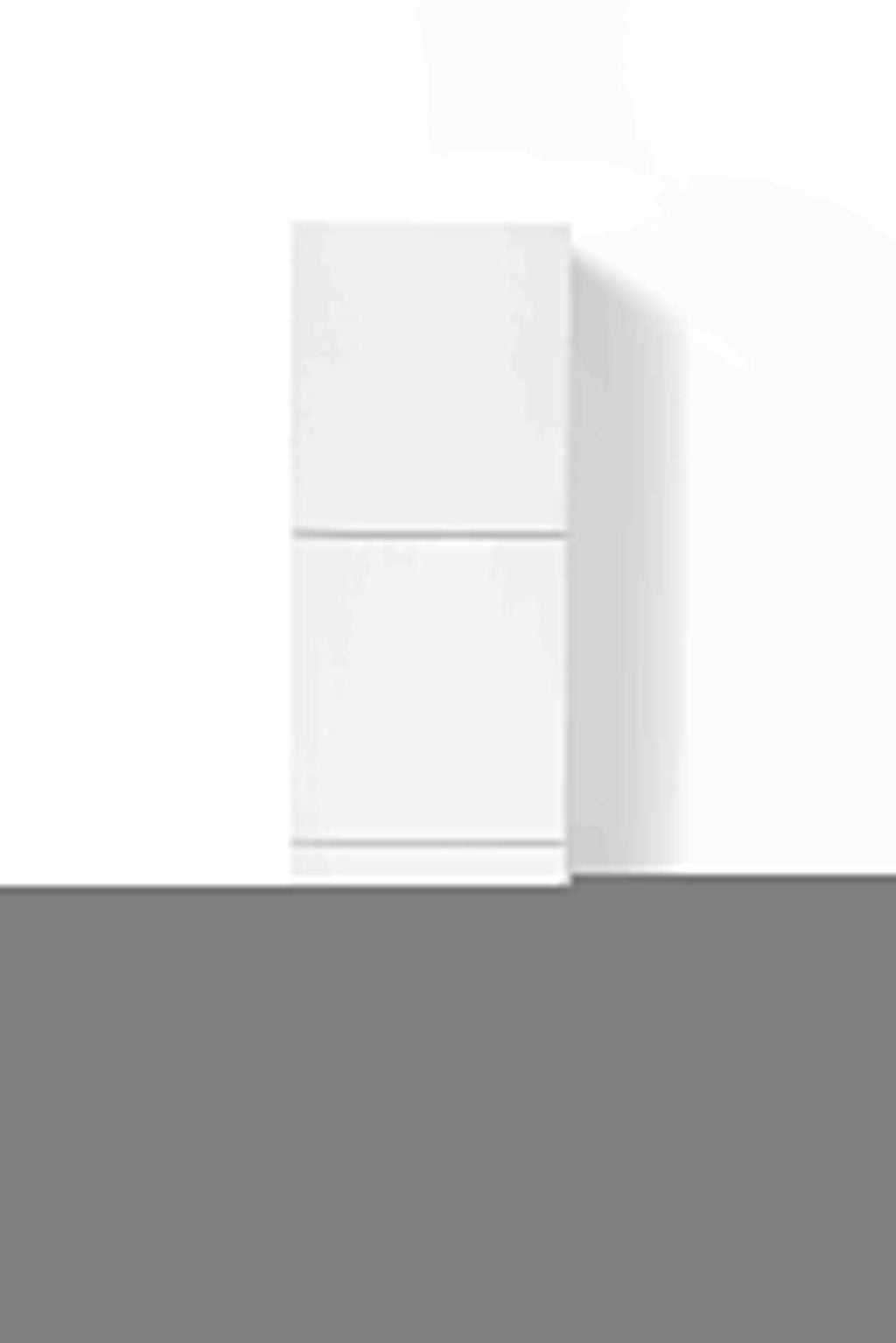 Bliss 18″ Wide by 59″ High Linen Side Cabinet With Three Doors in Gloss White Finish