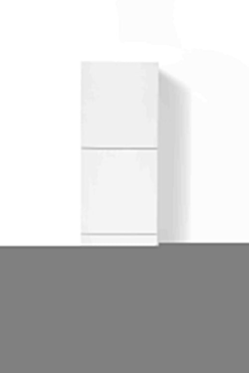 Bliss 18″ Wide by 59″ High Linen Side Cabinet With Three Doors in Gloss White Finish