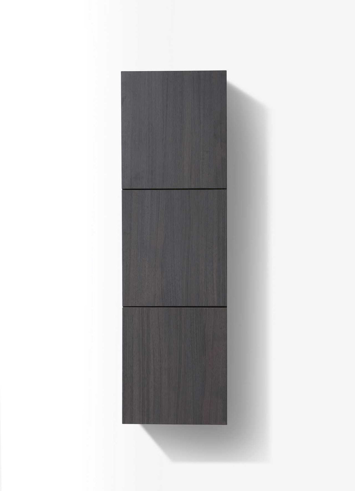 Bliss 18″ Wide by 59″ High Linen Side Cabinet With Three Doors in High Gloss Gray Oak Finish