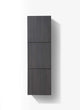 Bliss 18″ Wide by 59″ High Linen Side Cabinet With Three Doors in High Gloss Gray Oak Finish