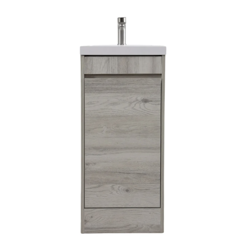 Tesoro 16" Powder Room Bathroom Vanity With Single Sink Top