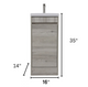 Tesoro 16" Powder Room Bathroom Vanity With Single Sink Top