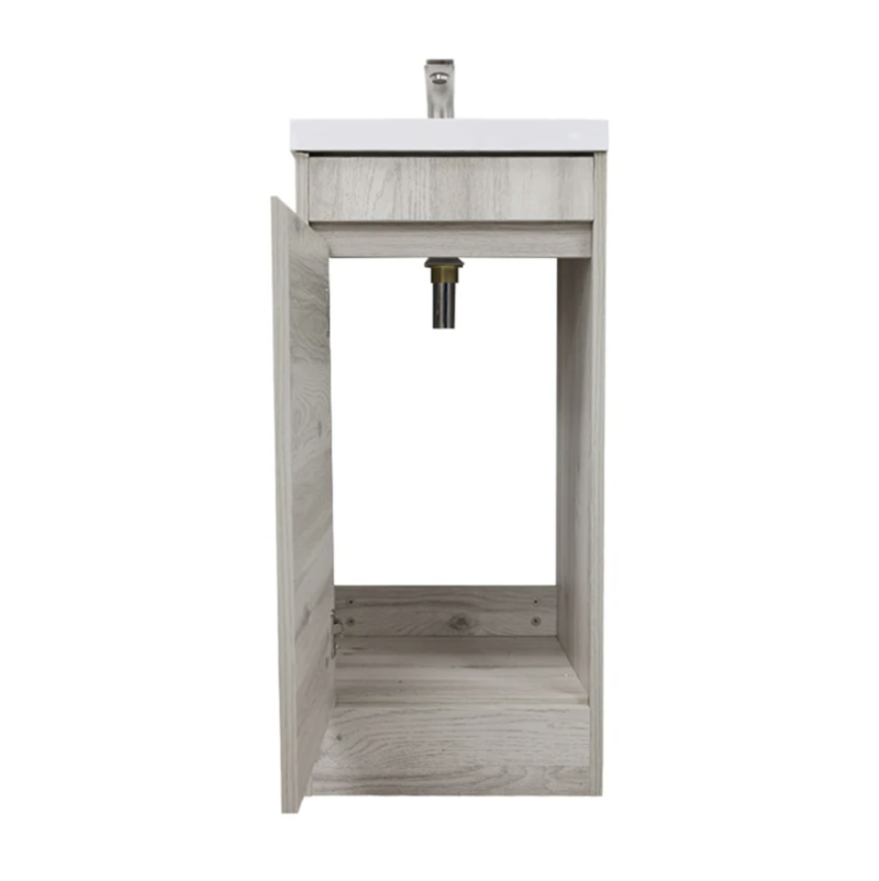Tesoro 16" Powder Room Bathroom Vanity With Single Sink Top