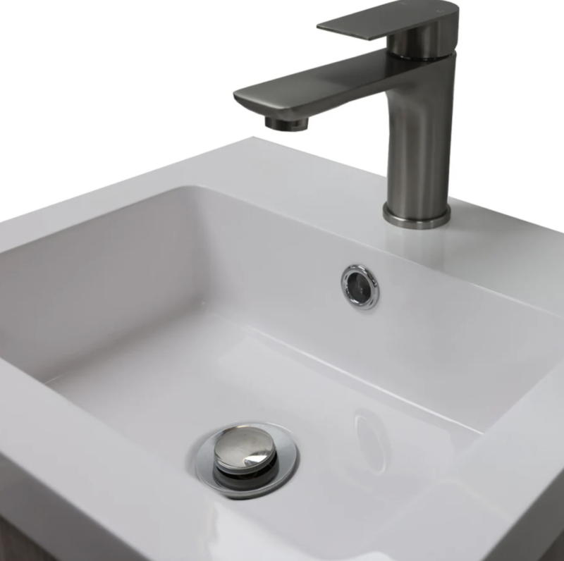 Tesoro 16" Powder Room Bathroom Vanity With Single Sink Top