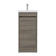 Tesoro 16" Powder Room Bathroom Vanity With Single Sink Top