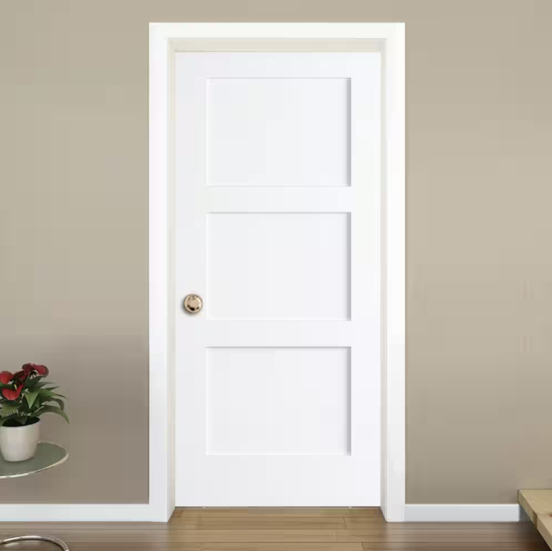 Shaker 3-Panel Solid Door (Pre-Hung)-80"
